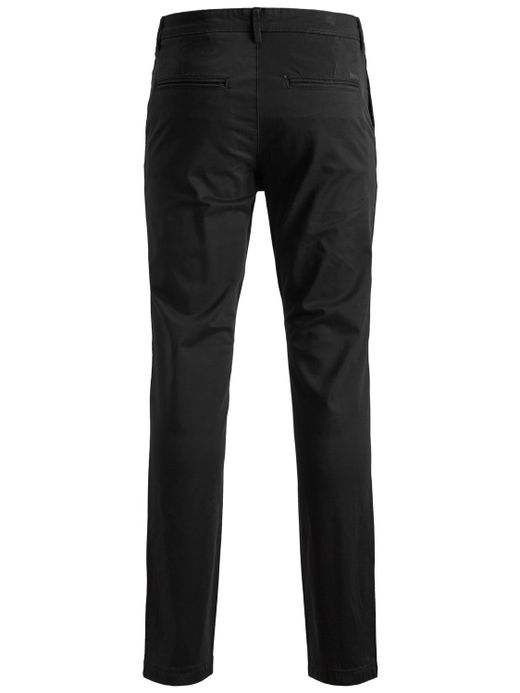 Jack & Jones Schwarze Stretch-Baumwollhose mit französischer Tasche