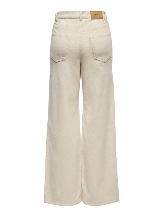 Pantalón 5 bolsillos ancho de pana Only Oatmeal