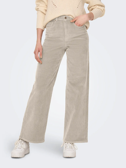 Pantalón 5 bolsillos ancho de pana Only Oatmeal