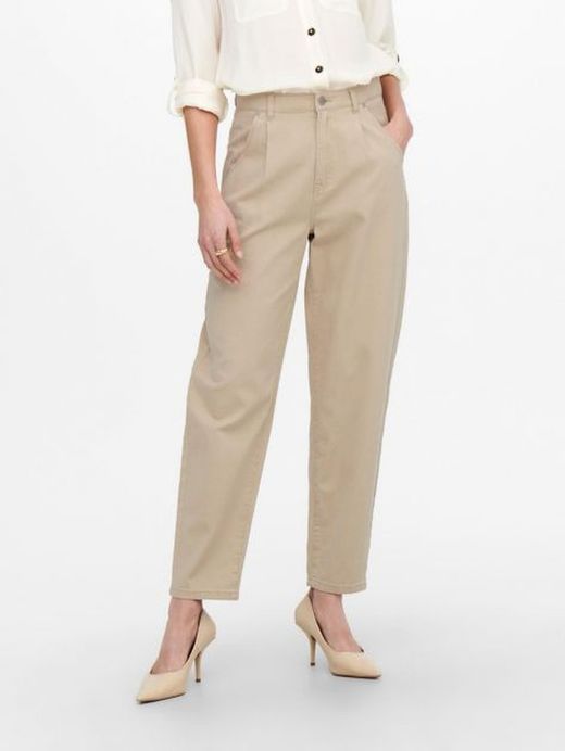 Pantalón 5 bolsillos elástico ancho Only Humus