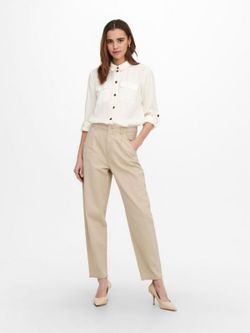 Pantalón 5 bolsillos elástico ancho Only Humus