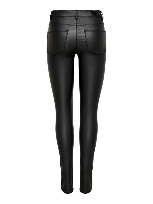 Pantalón 5 bolsillos elástico encerado Only Black