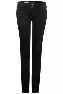 Pantaloni Street One neri a 5 tasche elasticizzati