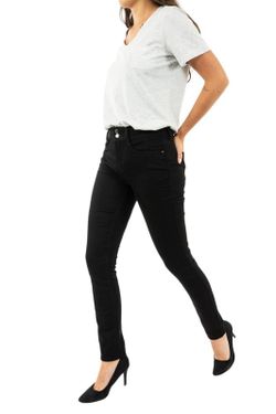 Pantaloni Street One neri a 5 tasche elasticizzati