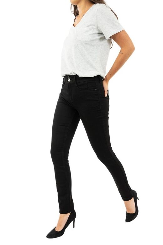 Pantaloni Street One neri a 5 tasche elasticizzati