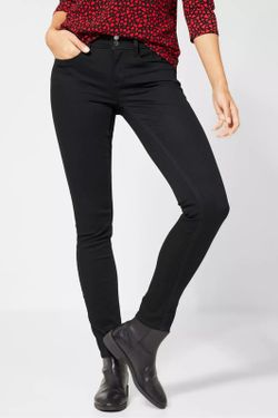 Pantaloni Street One neri a 5 tasche elasticizzati