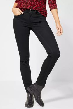 Pantaloni Street One neri a 5 tasche elasticizzati