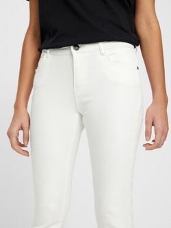 Noisy May Bright White Stretch-Knöchelhose mit 5 Taschen