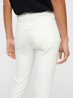 Noisy May Bright White Stretch-Knöchelhose mit 5 Taschen