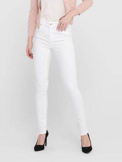 Pantalón 5 bolsillos elástico tobillero Only White