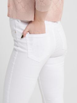 Pantalón 5 bolsillos elástico tobillero Only White