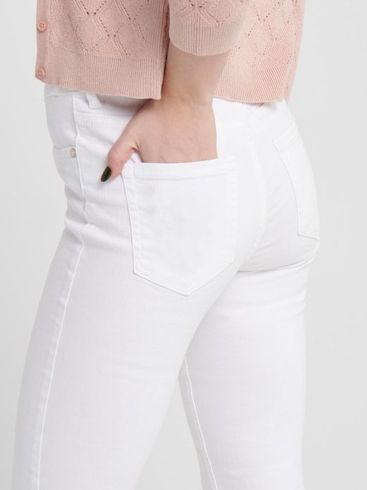 Pantalón 5 bolsillos elástico tobillero Only White