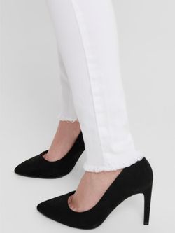 Pantalón 5 bolsillos elástico tobillero Only White