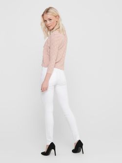 Pantalón 5 bolsillos elástico tobillero Only White