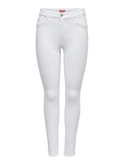 Pantalón 5 bolsillos elástico tobillero Only White