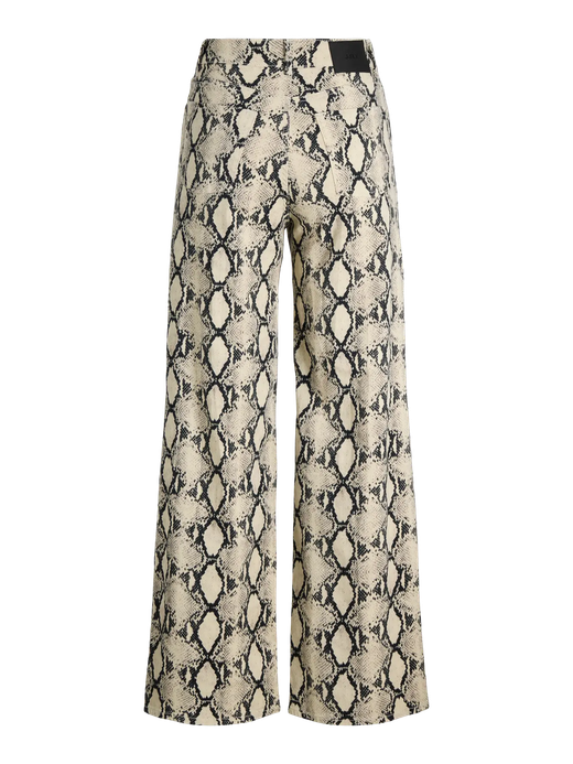 Pantalón 5 bolsillos HW con estampado animal print Jjxx Bone White