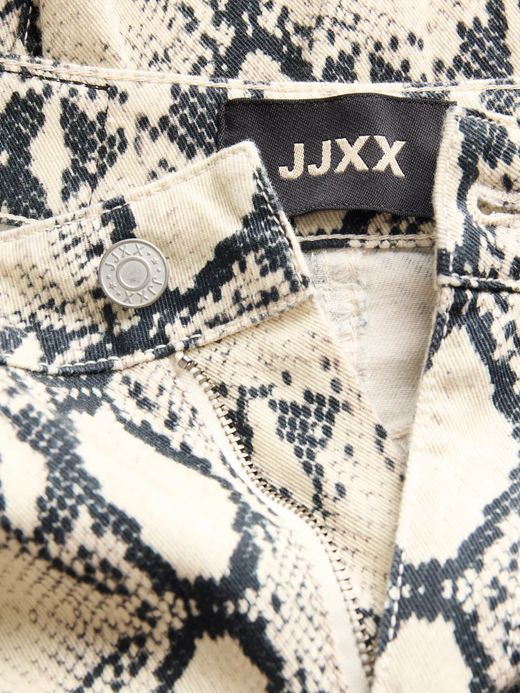 Pantalón 5 bolsillos HW con estampado animal print Jjxx Bone White