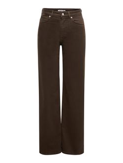 Pantalón 5 bolsillos HW de pierna ancha Only Brown