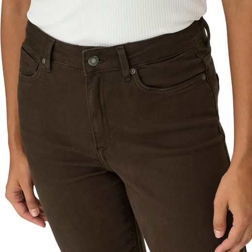 Pantalón 5 bolsillos HW de pierna ancha Only Brown