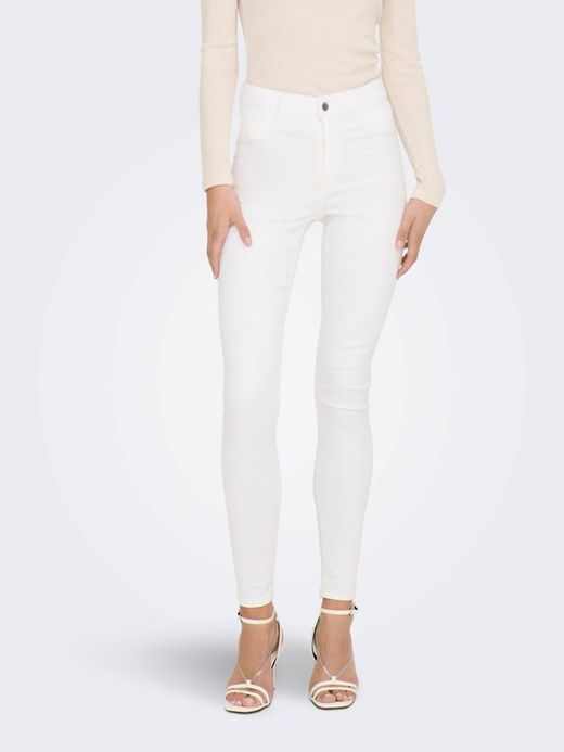 Pantalón 5 bolsillos HW elástico Jdy White