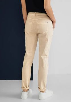 Pantalón 5 bolsillos MW tobillero Street One Beige