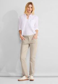 Pantalón 5 bolsillos tobillero Street One Stocking Beige