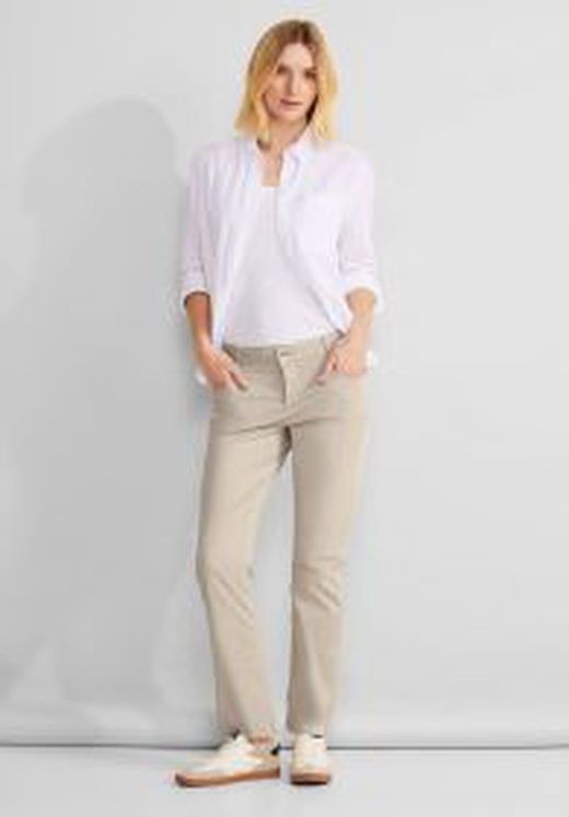 Pantalón 5 bolsillos tobillero Street One Stocking Beige