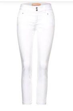 Pantalón 5 bolsillos tobillero Street One White