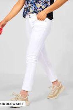 Pantalón 5 bolsillos tobillero Street One White