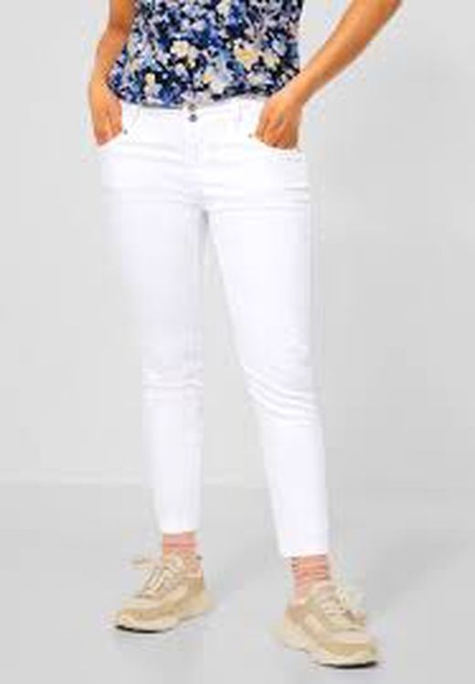 Pantalón 5 bolsillos tobillero Street One White