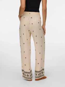 Pantalón 7/8 con dibujo palmeras Vero Moda Birch