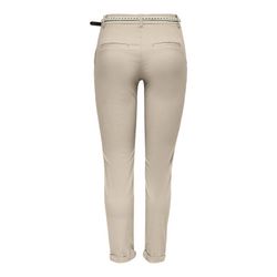 Pantalón algódon con cinturón trenzado Only Tan