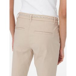 Pantalón algódon con cinturón trenzado Only Tan