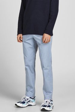 Pantalón algodón con micromuestra Jack & Jones Dusty Blue