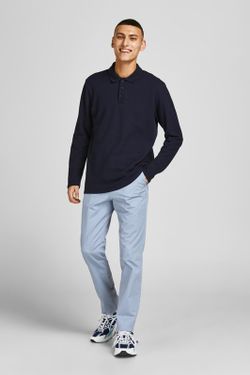 Pantalón algodón con micromuestra Jack & Jones Dusty Blue