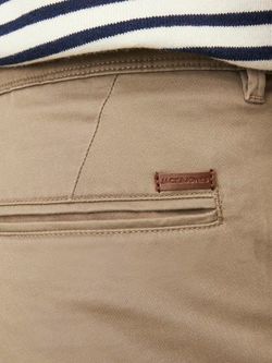 Pantalón algodón elástico con bolsillo francés Jack & Jones Abbey Stone