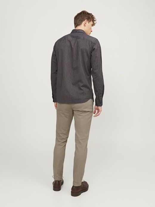 Pantalón algodón elástico con bolsillo francés Jack & Jones Beige