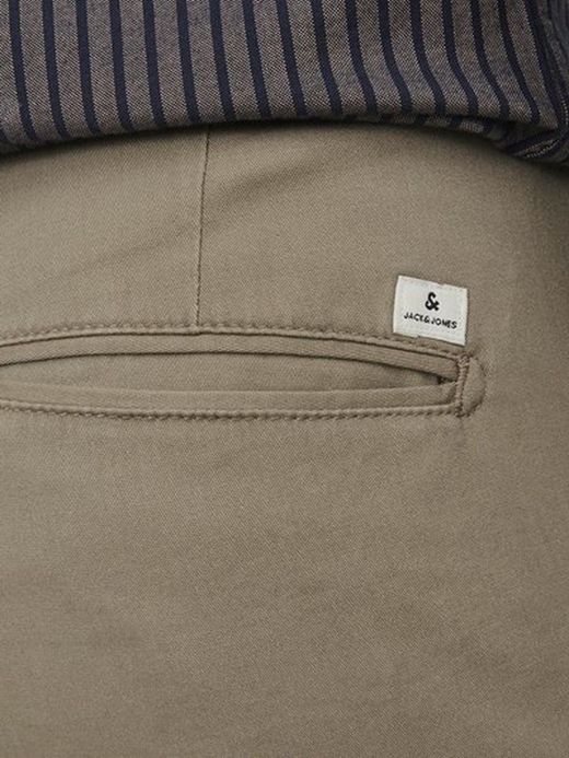 Pantalón algodón elástico con bolsillo francés Jack & Jones Beige