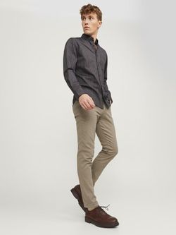 Pantalón algodón elástico con bolsillo francés Jack & Jones Beige
