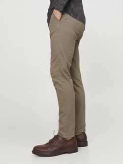 Pantalón algodón elástico con bolsillo francés Jack & Jones Beige