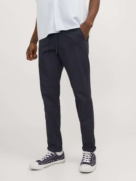Pantalón algodón elástico Jack & Jones Dark Navy