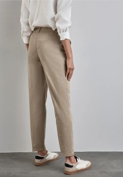 Pantalón algodón elástico Street One Beige