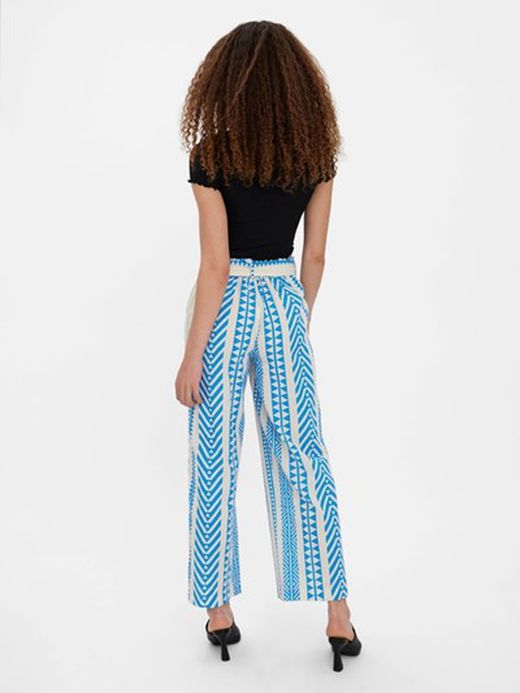 Pantalón ancho con cenefas Vero Moda Birch