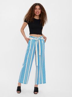 Pantalón ancho con cenefas Vero Moda Birch