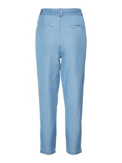 Pantalón ancho con cinturón Vero Moda Light Blue Den