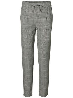 Vero Moda Gray Check Wide Trousers