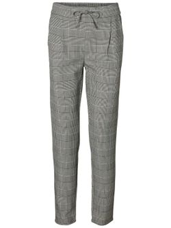 Vero Moda Gray Check Wide Trousers
