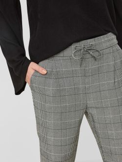 Vero Moda Gray Check Wide Trousers