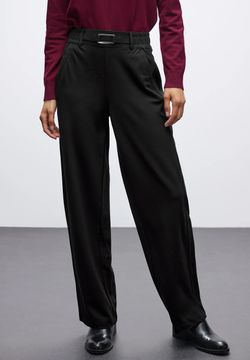 Pantalón ancho con goma Street One Black