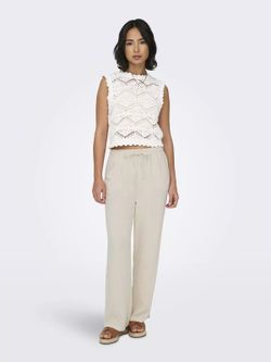 Pantalón ancho con goma y cordón Only Moonbean